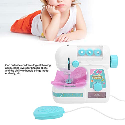 XINMYD Máquina de Coser de Juguete, Kit de máquina de Coser eléctrica para el hogar, Mini máquina de Coser, Ropa de Juguete para niños