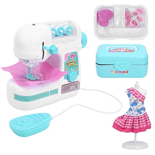 XINMYD Máquina de Coser de Juguete, Kit de máquina de Coser eléctrica para el hogar, Mini máquina de Coser, Ropa de Juguete para niños