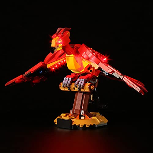 Xligo Juego de iluminación LED para LEGO 76394 Harry Potter Fawkes, Dumbledores Phoenix, seguro y fiable, compatible con LEGO 76394 (sólo luces, no modelos Lego)