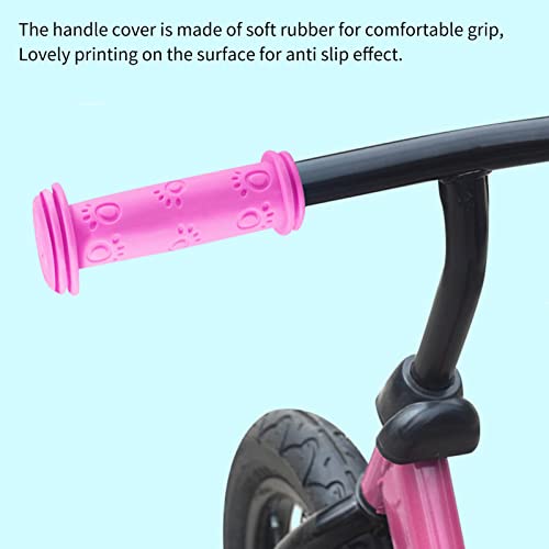 XQxiqi689sy Mango de bicicleta manga Palm Print Design Kid Bike Grip engrosado compatible con Balance Bike Pink