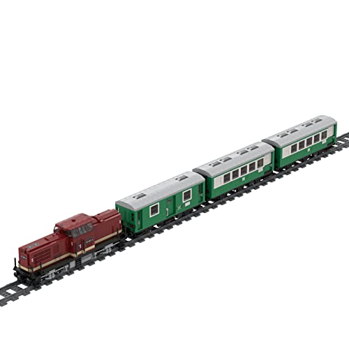 Xshion Tren de Control Remoto Bloques de Construcción, MOC-81730 Juego de Construcción de Ferrocarril, 2733Bloques de Construcción de Locomotoras de Azulejos, Compatible con el Tren de Juguete Lego