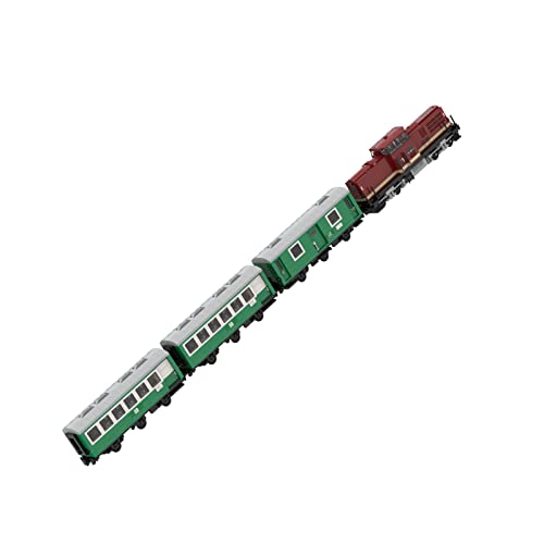 Xshion Tren de Control Remoto Bloques de Construcción, MOC-81730 Juego de Construcción de Ferrocarril, 2733Bloques de Construcción de Locomotoras de Azulejos, Compatible con el Tren de Juguete Lego