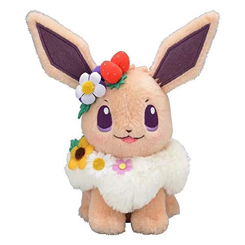 xuekun Juego de 2 peluches de Pokémon Anime Pikachu y Eievui'S Easter Eevee, 18 cm