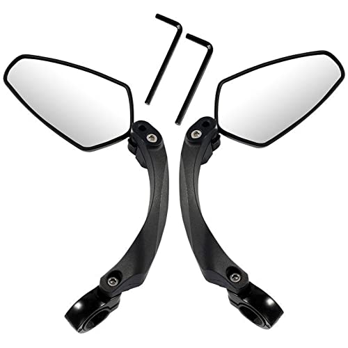 XuuuuLian Espejo Bicicleta HD Bicicleta retrovisor Manillar Espejo Gran Angular MTB Road Electric Bike Scooter Accesorios de Ciclismo Vista Trasera Espejos (Color : 1pc Left)