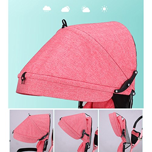 XXW Cochecito De Bebé Cochecito de bebé con Parasol Titanio Rueda de Aire Absorción de choques Triciclo para niños Altura Desmontable Ajustable Pedal para niños Trike Carro (Color : Purple)