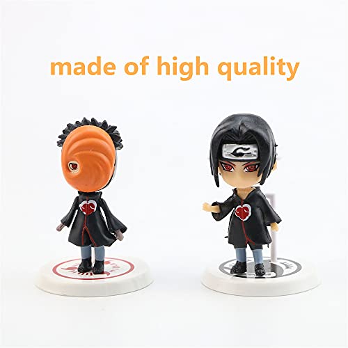 Yananmall 6 Pcs Juego de Minifiguras de Anime Figuras de Juguete de acción Mini Juguete para decoración de Tartas Suministros para decoración de Tartas