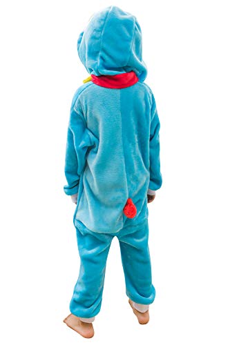 YAOMEI Niños Onesies Kigurumi Pijamas, Niña Traje Disfraz Capucha, Ropa de Dormir Halloween Cosplay Navidad Animales de Vestuario (140, Doraemon)