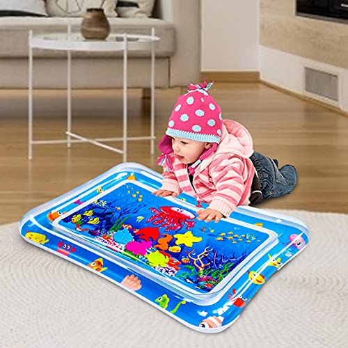 yestter-123 Almohadilla Inflable para bebés, colchoneta de Agua para el Tiempo Boca Abajo, colchoneta Inflable para Jugar, colchoneta de Agua para bebés, Juguetes sensoriales bebés