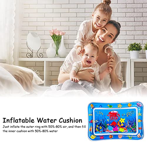 yestter-123 Almohadilla Inflable para bebés, colchoneta de Agua para el Tiempo Boca Abajo, colchoneta Inflable para Jugar, colchoneta de Agua para bebés, Juguetes sensoriales bebés