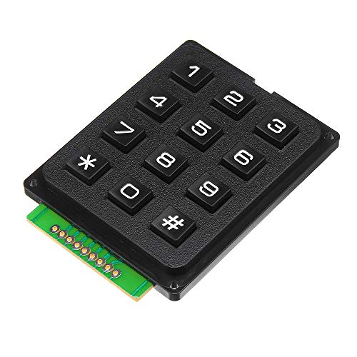 YEZIB Accesorios electrónicos de Bricolaje, 12 Key MCU Membrana conmutador del Teclado 4 x 3 Matrix Matriz módulo de Teclado de Matriz for 5pcs