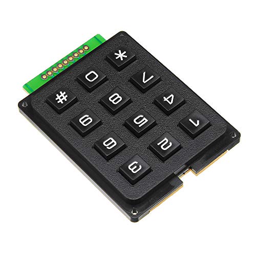 YEZIB Accesorios electrónicos de Bricolaje, 12 Key MCU Membrana conmutador del Teclado 4 x 3 Matrix Matriz módulo de Teclado de Matriz for 5pcs