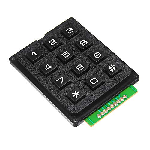 YEZIB Accesorios electrónicos de Bricolaje, 12 Key MCU Membrana conmutador del Teclado 4 x 3 Matrix Matriz módulo de Teclado de Matriz for 5pcs