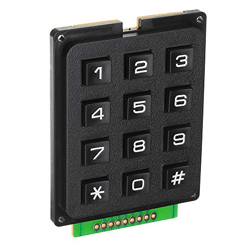 YEZIB Accesorios electrónicos de Bricolaje, 12 Key MCU Membrana conmutador del Teclado 4 x 3 Matrix Matriz módulo de Teclado de Matriz for 5pcs