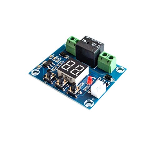 YEZIB Accesorios electrónicos de Bricolaje, Sistema de Sensor de Humedad de 12V Sistema de riego Módulo de riego automático Módulo Digital Controlador de Humedad Rojo XH-M214