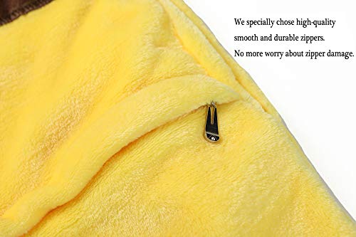 Yimidear® Unisex Cálido Pijamas para Adultos Cosplay Animales de Vestuario Ropa de Dormir Halloween y Navidad(M,Amarillo)