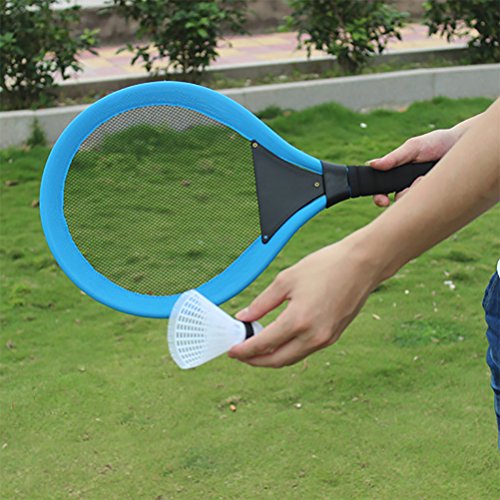 YIMORE Raquetas de Tenis Bádminton con Bolas Juguete para Niños - 3 en 1 Juego de Deporte Playa al Aire Libre (Azul)