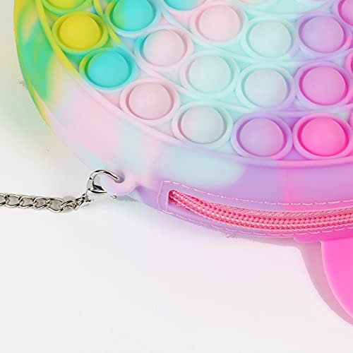 Yiran Pop it Push Bubble Bolsa de Hombro, Fidget Sensory Toy Bag Simple Dimple Toy Bag Sensory Bolsas de Hombro Sensoriales, Moda Creativa Conejito Conejo Bolsa Juguetes de Mano