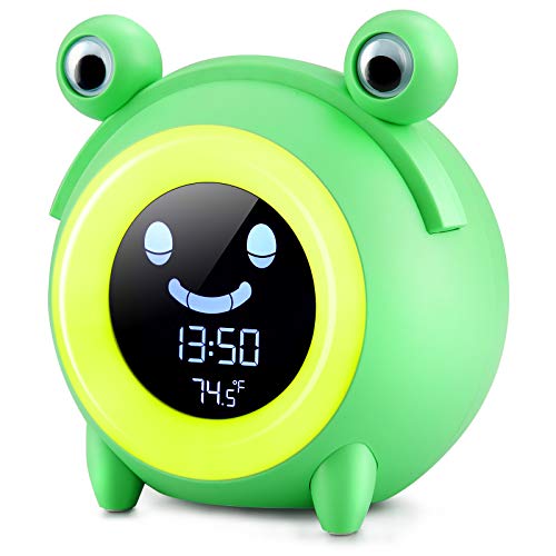 YISUN Despertador Infantil, Reloj Despertador niños con Luz Ajustables,Despertador inteligente USB de Carga, Despertador Luz Adecuado para regalos de Navidad Cumpleaños