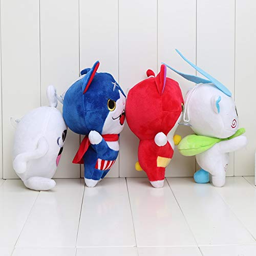 yitao Peluches 4 Unids/Set 20cm Yo-Kai Kawaii Yokai Watch Doll Jibanyan Komasan Y Whisper Youkai Juguetes De Peluche Muñecos De Peluche De Navidad