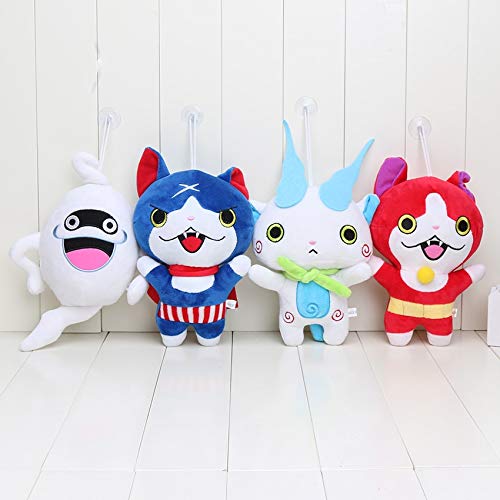 yitao Peluches 4 Unids/Set 20cm Yo-Kai Kawaii Yokai Watch Doll Jibanyan Komasan Y Whisper Youkai Juguetes De Peluche Muñecos De Peluche De Navidad