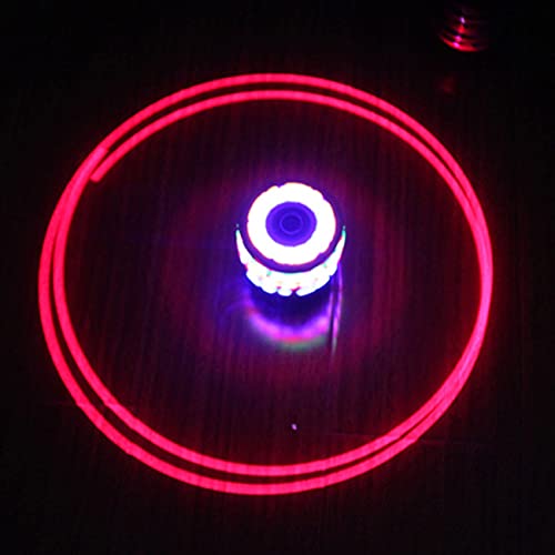 YoBuyBuy 7 Luces LED Spinner de Madera Fidget Peg Top Hand Spinner Luz Intermitente para niños Juguetes de Escritorio giratorios