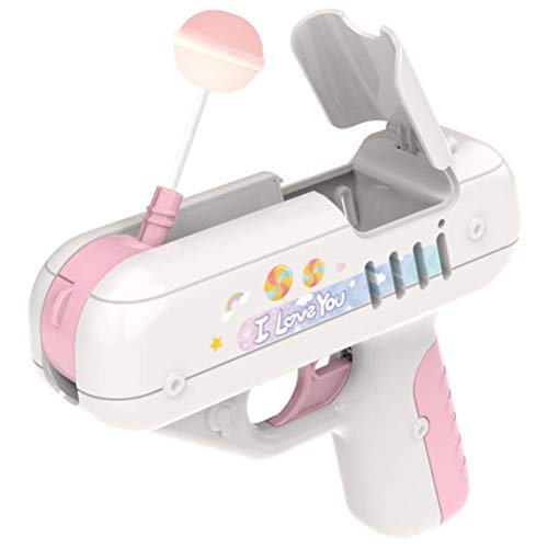 Yolluu Juguete de pistola de caramelo, almacenamiento de Lollipop, juguete de lanzamiento sorpresa, para niños y niñas adultos, novedad creativa ideas sorpresas dulces juguetes regalos rosa púrpura