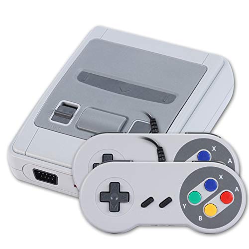 YONGQING Consola Juegos Retro HDMI,TV Classic,Videojuego portátil,Joystick con Controlador Doble Cable,compatibilidad con Juegos 621 incorporados para Super Nintendo+2 Controlador(EU)