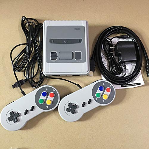 YONGQING Consola Juegos Retro HDMI,TV Classic,Videojuego portátil,Joystick con Controlador Doble Cable,compatibilidad con Juegos 621 incorporados para Super Nintendo+2 Controlador(EU)