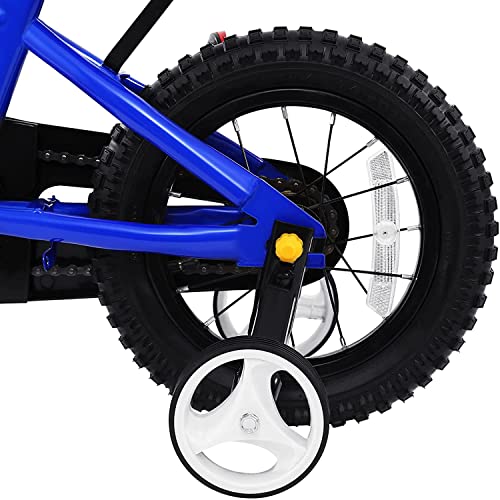 Yonntech Bicicleta infantil de 12 pulgadas, estilo libre, BMX, rueda jockey, color azul