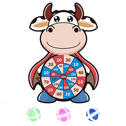 Younoo - Juego de dardos para niños, juego de diana con 3 pelotas medias, juego de sociedades, juego de dardos de seguridad infantiles, regalo para interior y exterior