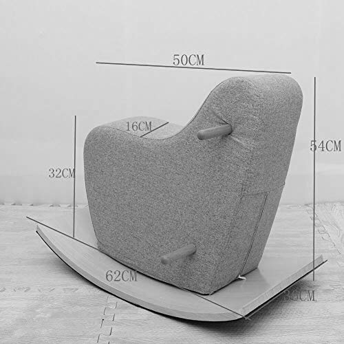 YQC Silla Mecedora Nórdica Mecedora para Bebés Juguetes Infantiles De Madera Maciza Hogar Creativo,Gray