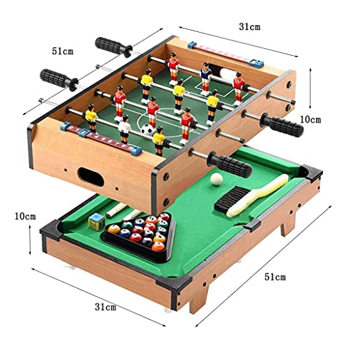 YQTXDS Futbolín de Mesa de 20 '', futbolín de Madera, minipiscina de Mesa para aparcamientos compartidos (artefacto al Aire Libre)