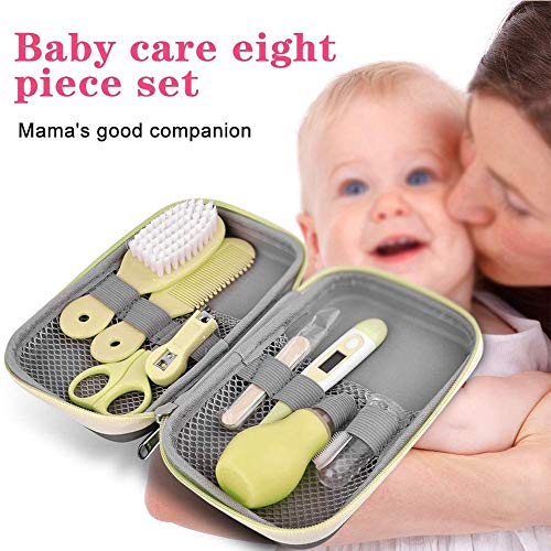 YQZX Productos para el Cuidado del bebé Aspirador Nasal Medicine Feeder Bolsa de Dibujos Animados Set Baby Nail Clipper Manicure Tijeras,Yellow