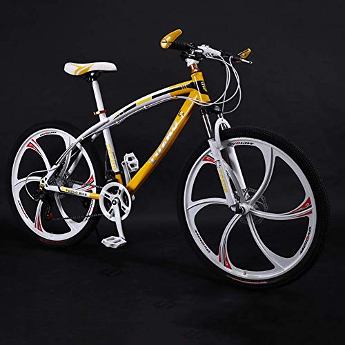 YUCHEN- Bicicleta for niños Rueda integrada de 24 pulgadas Doble disco Freno Absorción de choque 21 Velocidad Estudiante Variable Velocidad Montaña Bicicleta de Montaña, Variable Velocidad Amortiguado