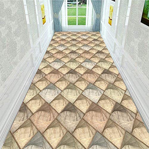 YUEDAI 3D Corredor Alfombra for Pasillo, no Slip Entrada de la Alfombra Perfecta for Hall Escalera de Entrada, 70cm / 80cm / 110cm Ancho, Largo Personalizado (Color : Multi-Colored, Size : 140x300cm)