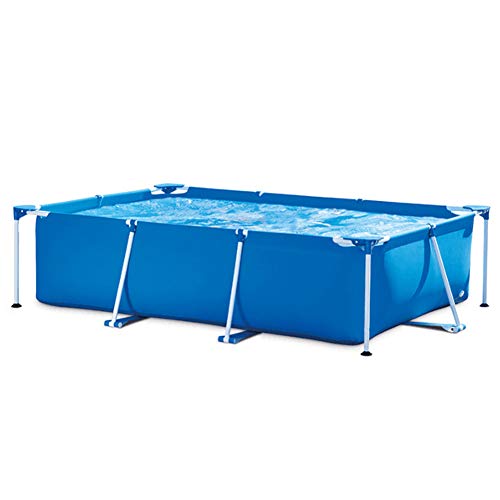 YUHEN Gran Piscina con los Soportes de niños y Adultos, Pueden Nadar Piscina Familiar, Piscina Rectangular Apto para Adultos Uso,220x150x60cm(87x59x24in)