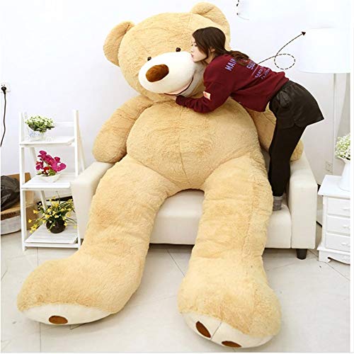 yukeren Almohada De Abrazo De Oso, Grandes Juguetes De Peluche, Oso De Peluche Gigante, Día De San Valentín Regalo De Cumpleaños De Navidad (Color : Beige, Size : 2m)