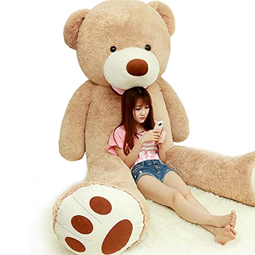 yukeren Almohada De Abrazo De Oso, Grandes Juguetes De Peluche, Oso De Peluche Gigante, Día De San Valentín Regalo De Cumpleaños De Navidad (Color : Beige, Size : 2m)