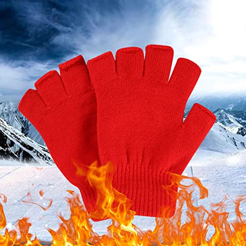 YUNGE Guantes Motocross,Guantes Trial,Guantes De Futbol,Guantes Termicos Hombre,Guantes De Escritura Para Hombres Y Mujeres Guantes De Ciclismo De Color Liso Con Dedos Elásticos De Lana Tejida