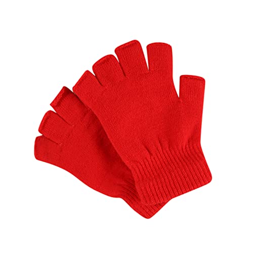 YUNGE Guantes Motocross,Guantes Trial,Guantes De Futbol,Guantes Termicos Hombre,Guantes De Escritura Para Hombres Y Mujeres Guantes De Ciclismo De Color Liso Con Dedos Elásticos De Lana Tejida