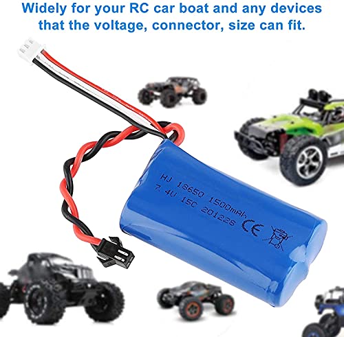 YUNIQUE Espana 1 Pieza Batería 1500mAh 7.4V 2S para U12A S033G Q1 H101 con Conector SM-2P para RC Toys Boat Auto Drone