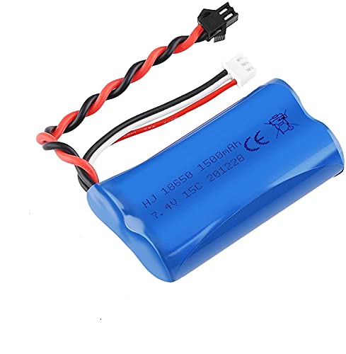 YUNIQUE Espana 1 Pieza Batería 1500mAh 7.4V 2S para U12A S033G Q1 H101 con Conector SM-2P para RC Toys Boat Auto Drone