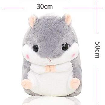 YunNasi 2 en 1 Hámster de Peluche con Manta Lindo Hámster Suave Almohada para Niños y Niñas (Marrón Oscuro)