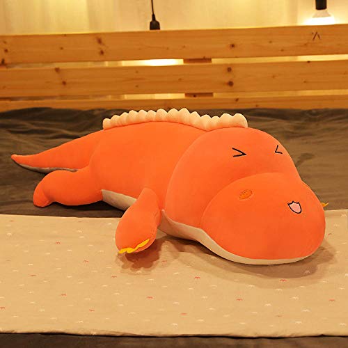 yunya Dinosaurio de Peluche de Juguete muñeca Cama Almohada para Dormir muñeca muñeca Regalo de cumpleaños-Ojos Triangulares Rosados_130 cm (1,2 kg)