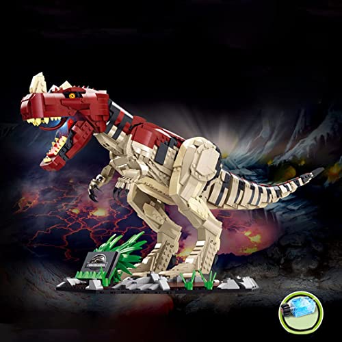 YXHS Indominus Rex - Modelo de construcción con luz, 2170 piezas de técnicas de dinosaurios, compatible con Lego Jurassic World Dinosaurios (Ceratosaurus)