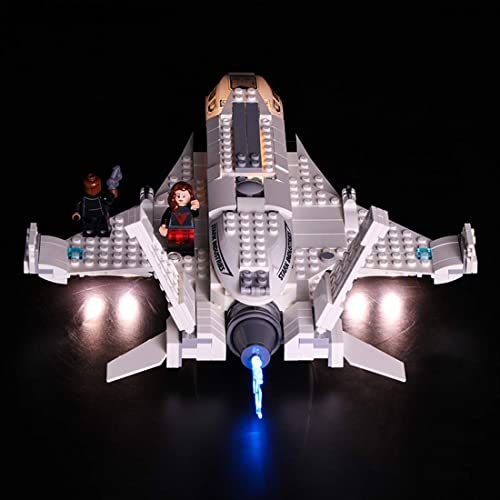 YXHS Kit de iluminación para Marvel Stark Jet y el Drone Attack - Kit de luz LED compatible con Lego 76130 - No incluye el juego Lego