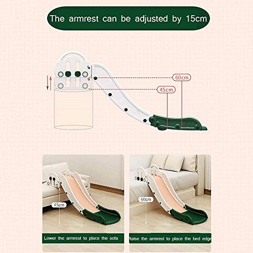 Z-Color Infantil Cubierta Inicio Slide Slide Slide Cuna Sofá Cama Juguete del Cabrito Largo de un pequeño Columpio Simple Adecuado for Niños 3-6 Años de Edad, 160 * 40 * 45cm (Color : White)