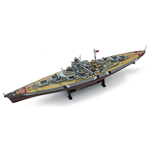 ZCYXQR Modelo de plástico Militar a Escala 1/1000 KM Bismarck, Modelo de la Marina Alemana, Juguetes y Regalos para Adultos, 9,4 Pulgadas x 2 Pulgadas