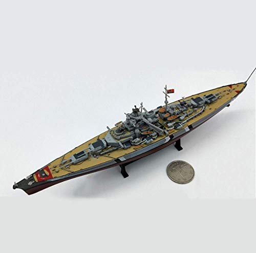 ZCYXQR Modelo de plástico Militar a Escala 1/1000 KM Bismarck, Modelo de la Marina Alemana, Juguetes y Regalos para Adultos, 9,4 Pulgadas x 2 Pulgadas