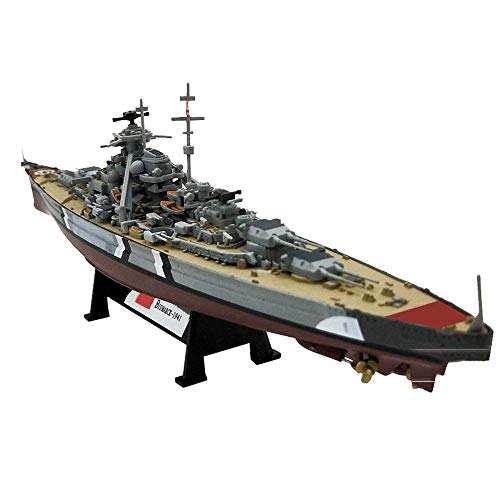 ZCYXQR Modelo de plástico Militar a Escala 1/1000 KM Bismarck, Modelo de la Marina Alemana, Juguetes y Regalos para Adultos, 9,4 Pulgadas x 2 Pulgadas